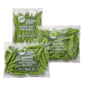 Haricots verts, sugar snaps of peulen
